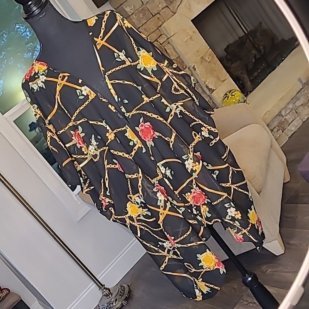 Mileage sz 2X caftain tunic top